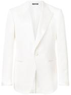 Tom Ford Textured Single Breasted Blazer - White