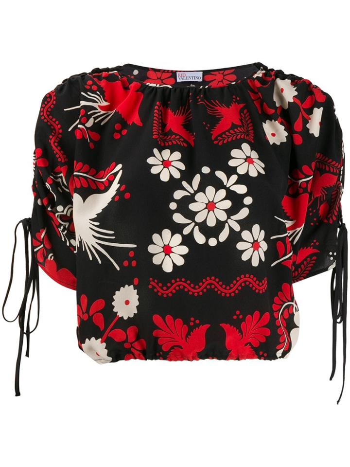 Red Valentino Printed Top - Black