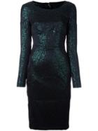 Talbot Runhof 'loft' Dress, Women's, Size: 40, Black, Polyester/metallized Polyester/spandex/elastane/cupro