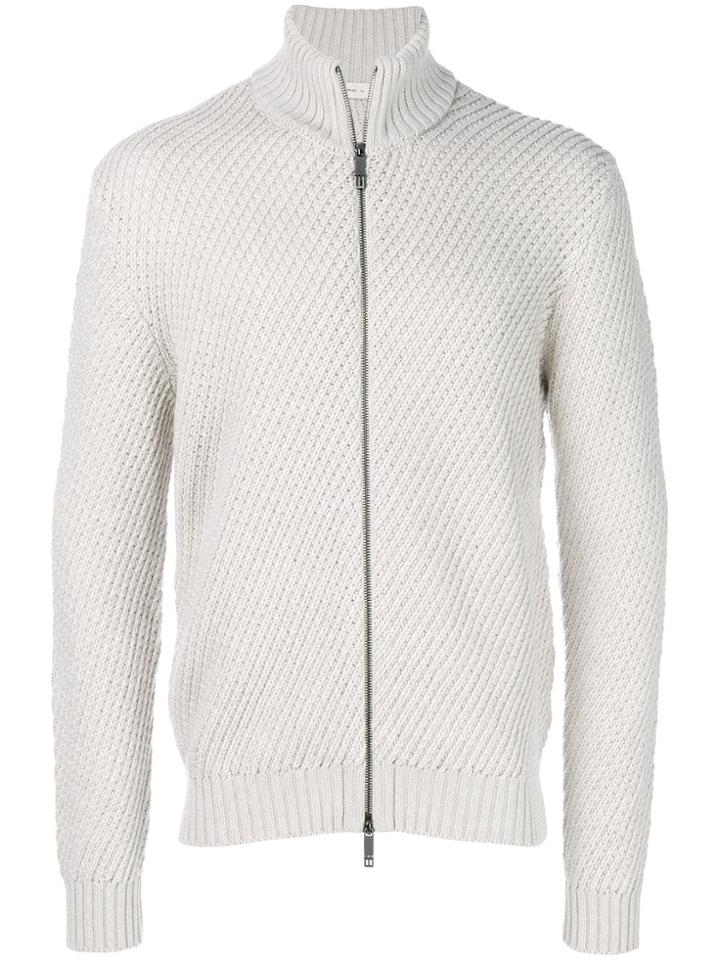 Etro Textured Zip Cardigan - White