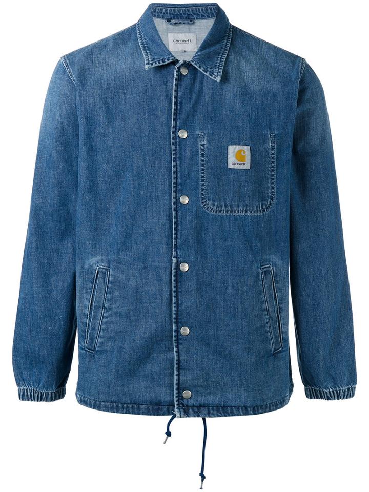 Carhartt Single Breasted Denim Jacket, Men's, Size: Large, Blue, Cotton