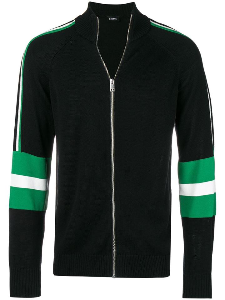 Diesel Stripe Detail Cardigan - Black