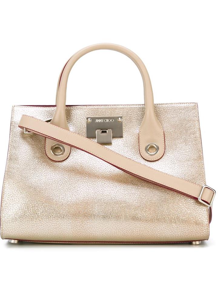 Jimmy Choo Riley Tote, Women's, Grey, Goat Skin