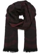 Salvatore Ferragamo Gancio Jacquard Scarf, Women's, Pink/purple, Silk/alpaca