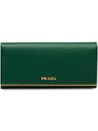 Prada Continental Wallet - Green