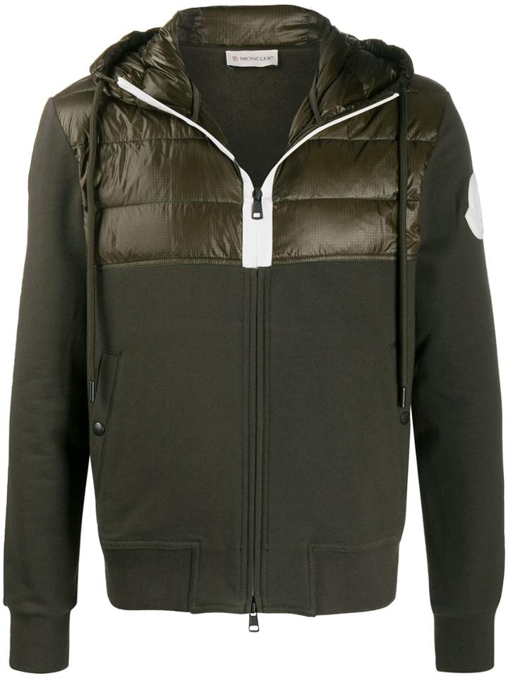 Moncler Padded Panel Track Jacket - Green