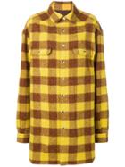 Rick Owens Checked Coat - Yellow