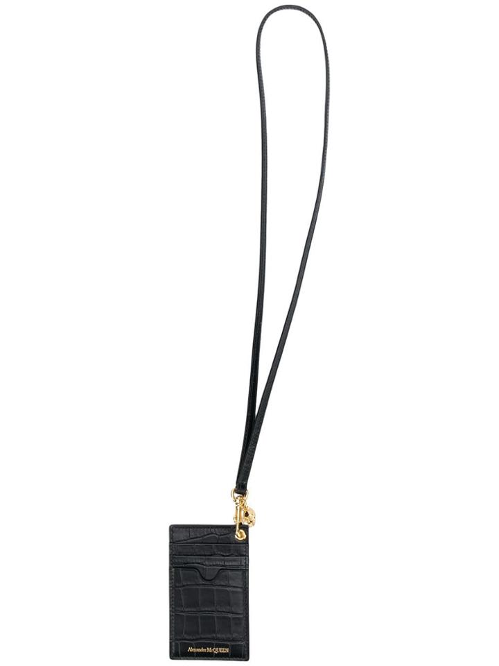 Alexander Mcqueen Logo Printed Lanyard - Black