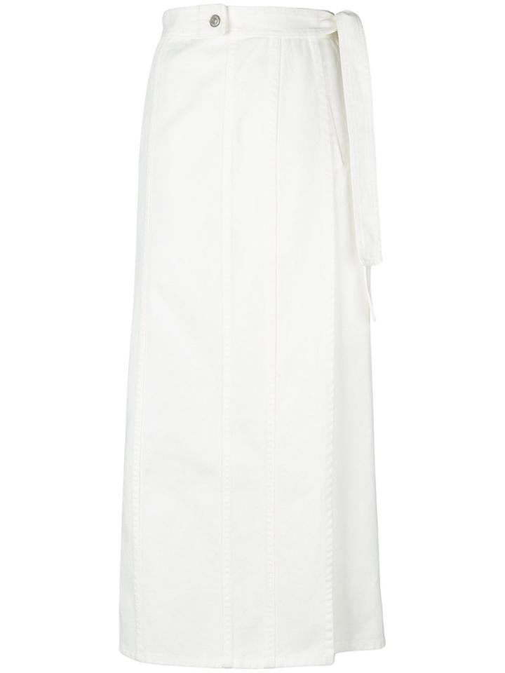 Mm6 Maison Margiela Midi Wrap Skirt - White