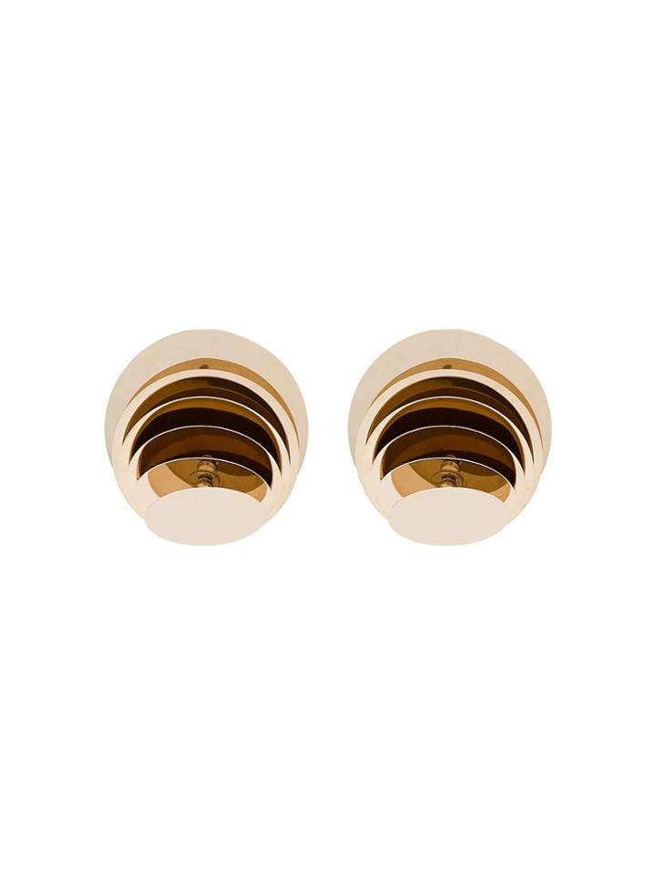Y / Project Metallic Spin Top Earrings - Fbm Gold