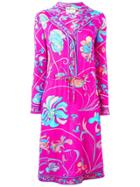 Emilio Pucci Vintage Floral Print Dress - Pink & Purple