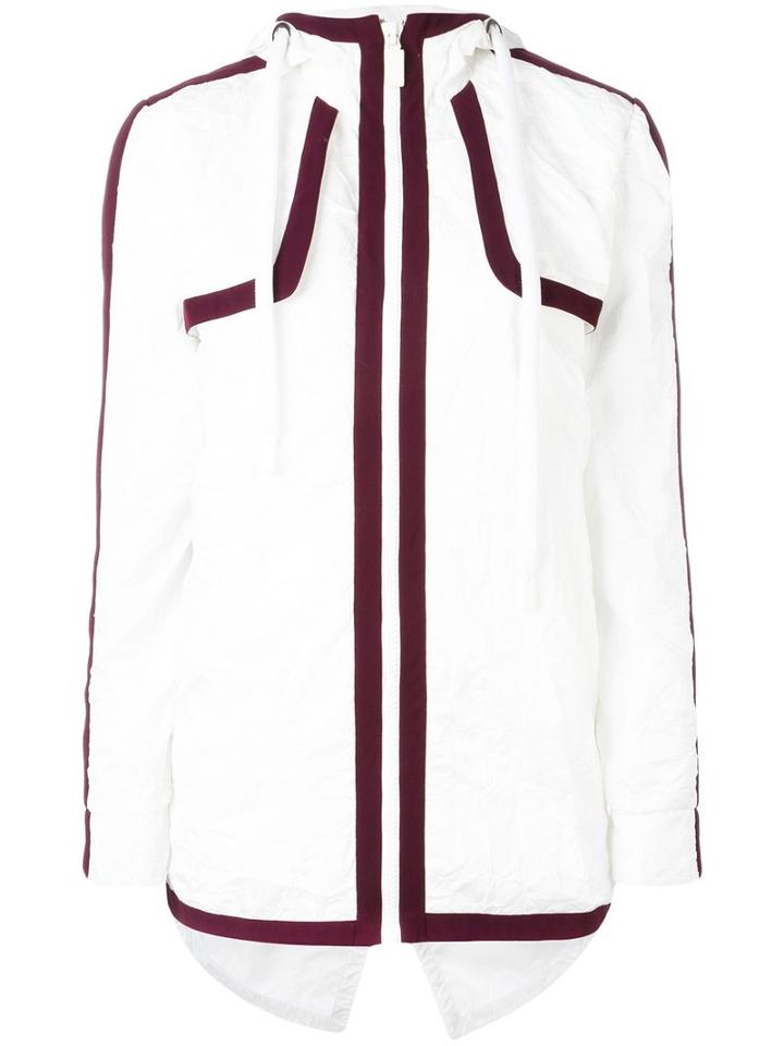 No Ka' Oi - Split Back Hooded Jacket - Women - Nylon/polyester/spandex/elastane - L, White, Nylon/polyester/spandex/elastane
