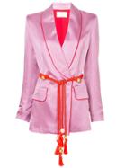 Peter Pilotto Belted Fitted Jacket - Pink