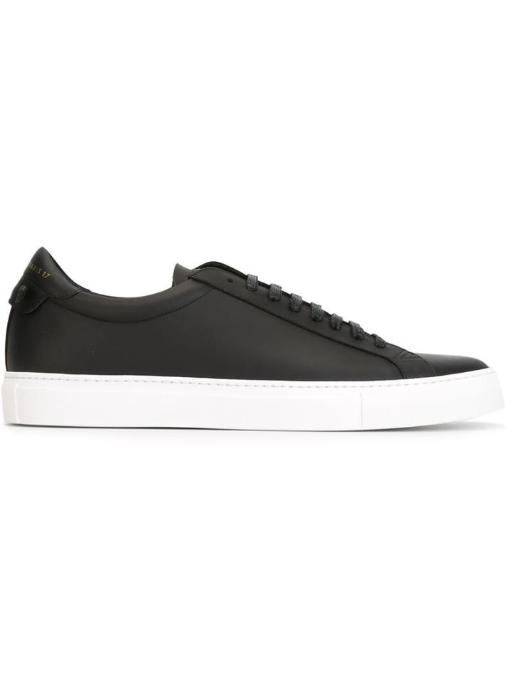 Givenchy Classic Lo-top Sneakers, Men's, Size: 39.5, Black, Calf Leather/leather/rubber