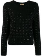 Liu Jo Studded Fine Knit Sweater - Black