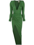 Alexandre Vauthier Fitted Ruched Dress - Moss