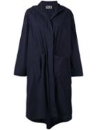 Hache Single Breasted Coat, Women's, Size: 38, Blue, Cotton/spandex/elastane