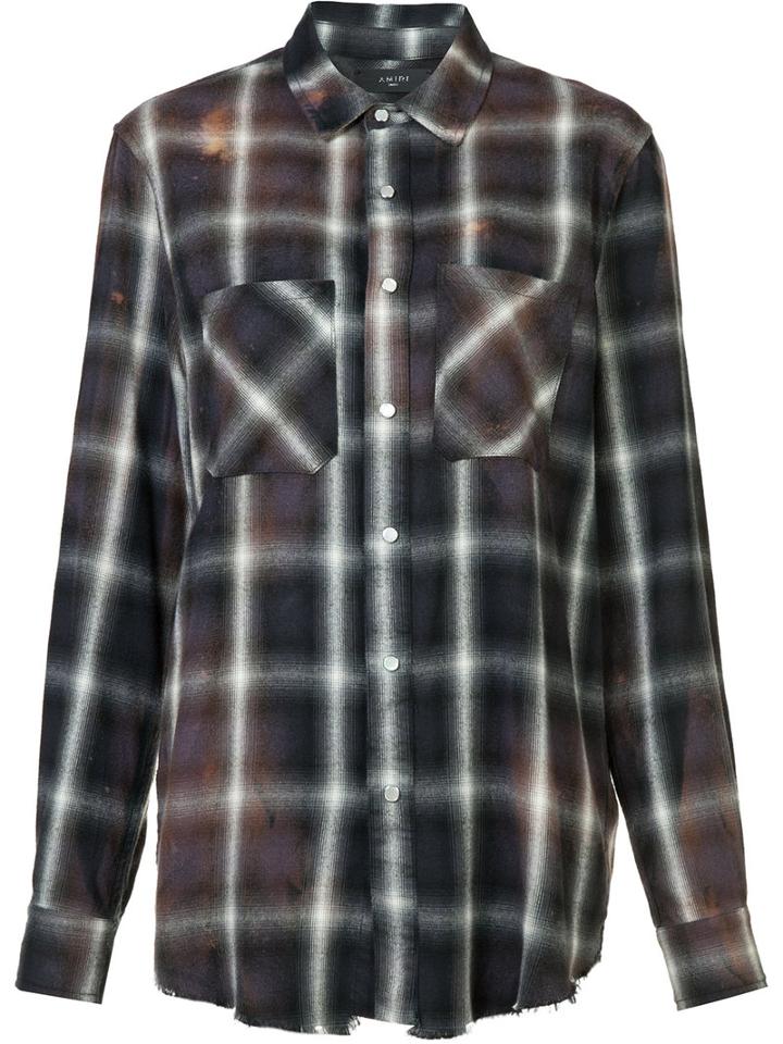 Amiri Plaid Shirt, Women's, Size: Medium, Black, Cotton/rayon