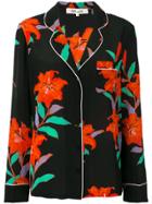 Diane Von Furstenberg Printed Pyjama Shirt - Black