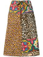 Pierre-louis Mascia Animal Patchwork Full Skirt - Neutrals
