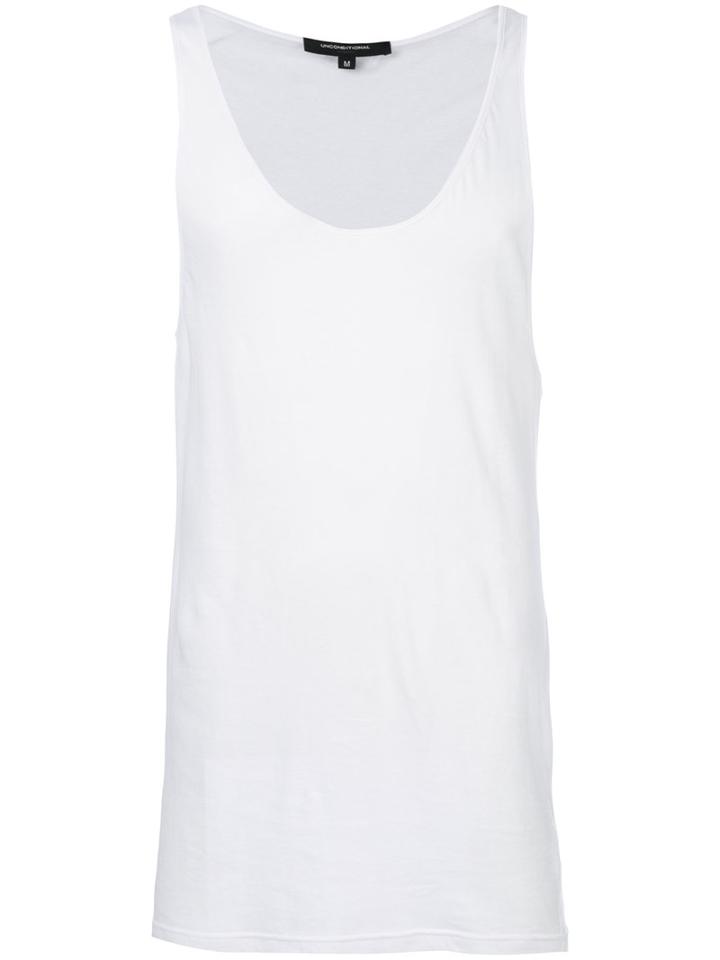 Unconditional - Long Basic Vest - Men - Cotton - L, White, Cotton