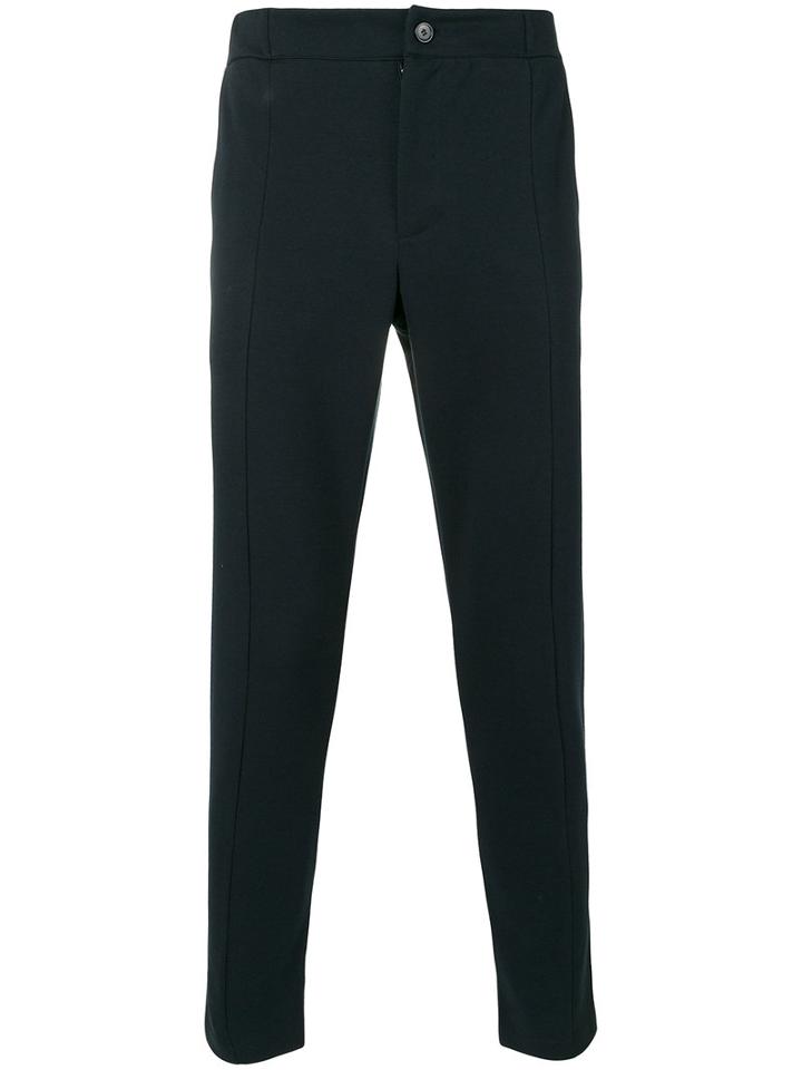 Paolo Pecora - Tapered Cropped Trousers - Men - Cotton/polyester - M, Blue, Cotton/polyester