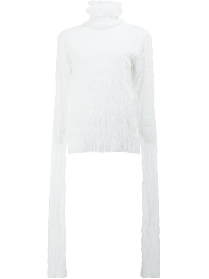 Y / Project Elongated Sleeve Jumper - White