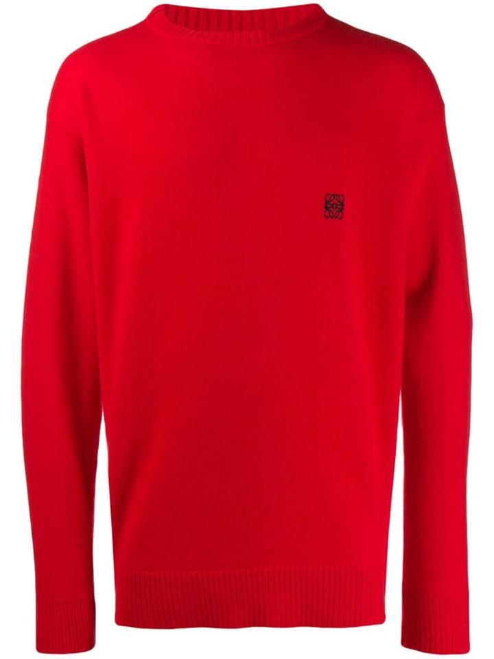 Loewe Anagram Logo Sweater - Red