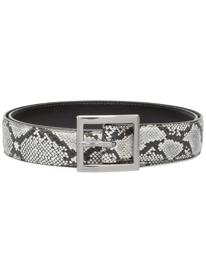Amiri Python Print Buckled Belt - Black