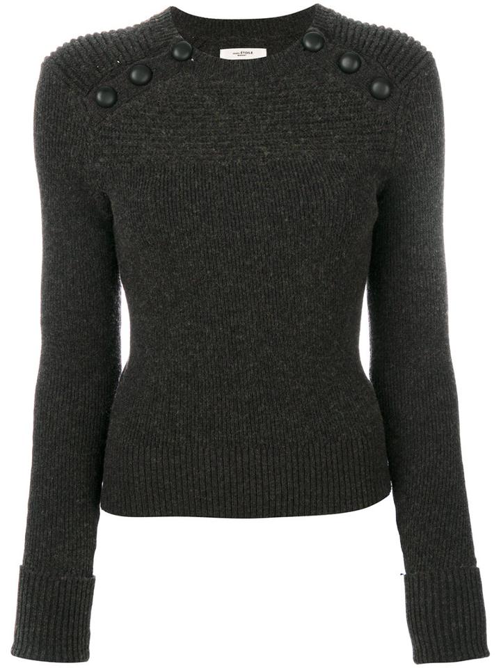 Isabel Marant Étoile - Koyle Pullover - Women - Cotton/wool - 38, Grey, Cotton/wool