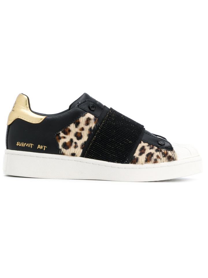 Moa Master Of Arts Leopard Print Slip-on Sneakers - Black