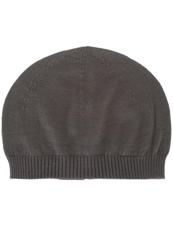 Rick Owens Knit Beanie, Women's, Grey, Virgin Wool