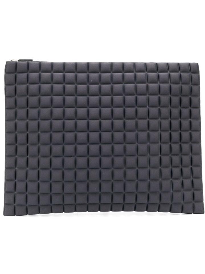 No Ka' Oi Printed Waffled Clutch - Grey