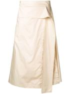 Sportmax Cream Pleated Skirt - Neutrals