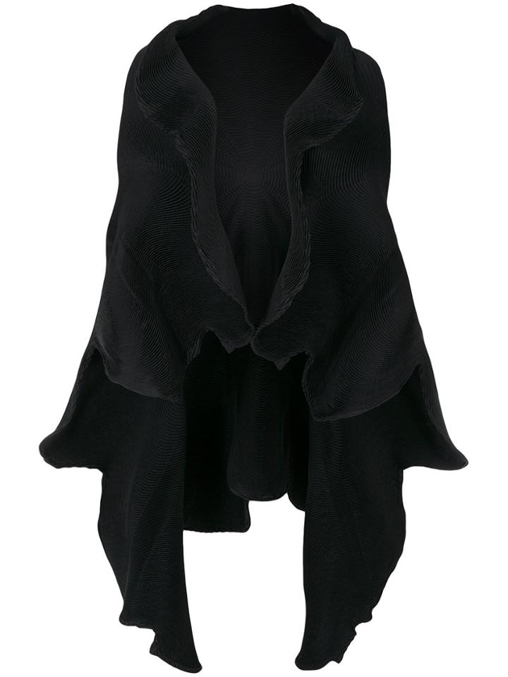 Issey Miyake Structured Pleated Jacket - Black