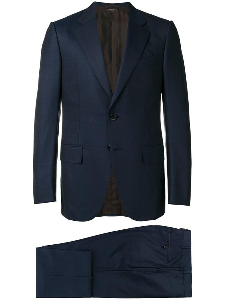 Ermenegildo Zegna Couture Single Breasted Two-piece Suit - Blue