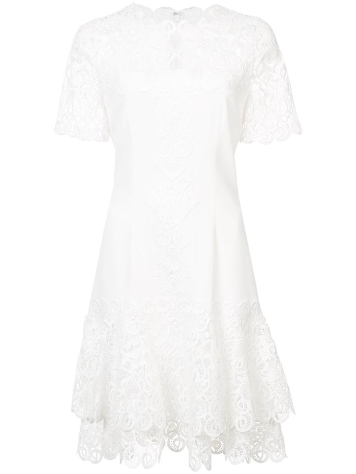 Jonathan Simkhai Tiered Lace Dress - White
