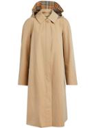 Burberry Detachable Hood Tropical Gabardine Car Coat - Brown