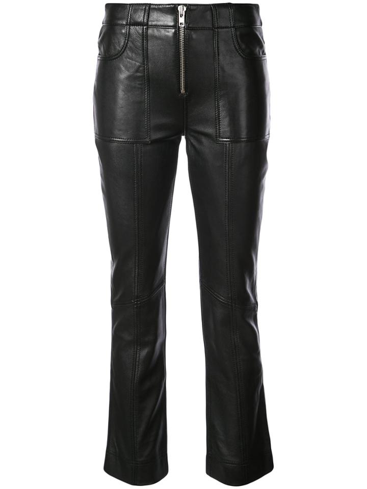 Ganni Cropped Biker Trousers - Black