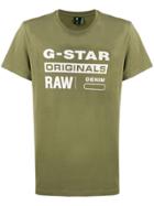G-star Raw Research Logo Print Crew Neck T-shirt - Green