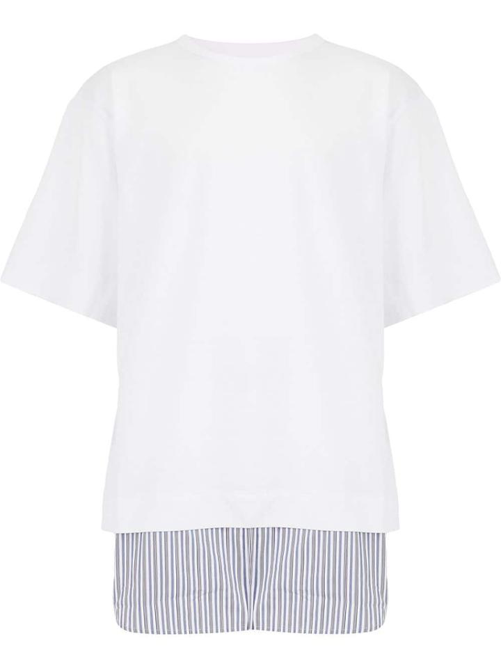 Juun.j Poplin Hem T-shirt - White