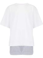 Juun.j Poplin Hem T-shirt - White