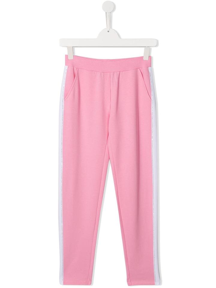 Monnalisa Sequinned Studded Trousers - Pink