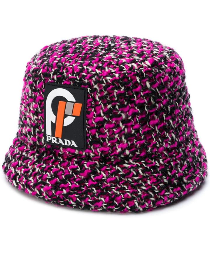 Prada Knit Hat - Pink & Purple