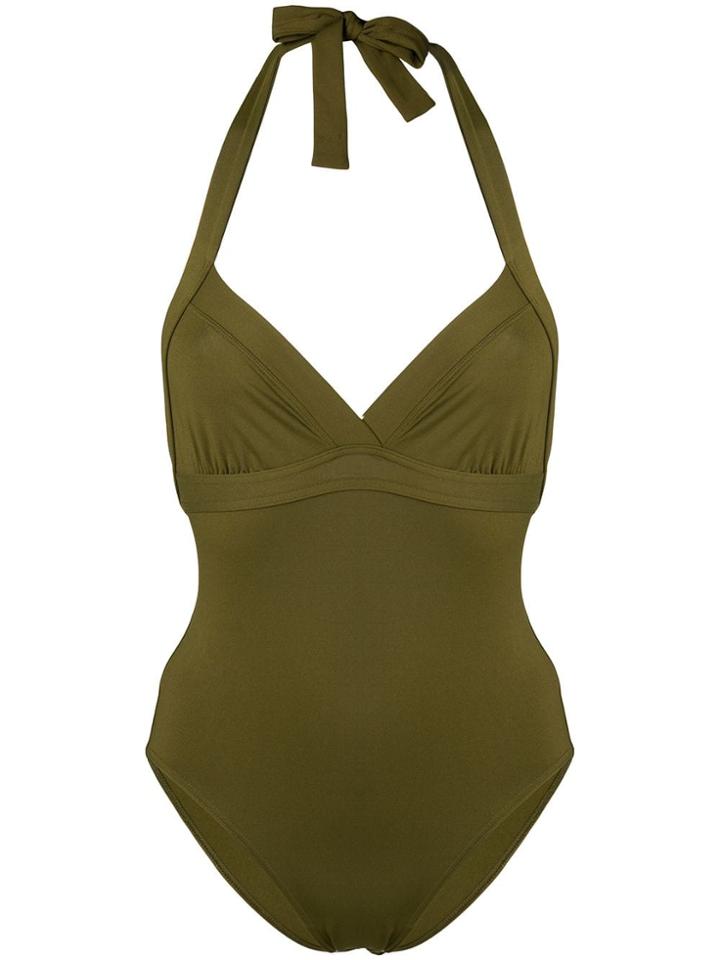 Eres Halterneck Swimsuit - Green