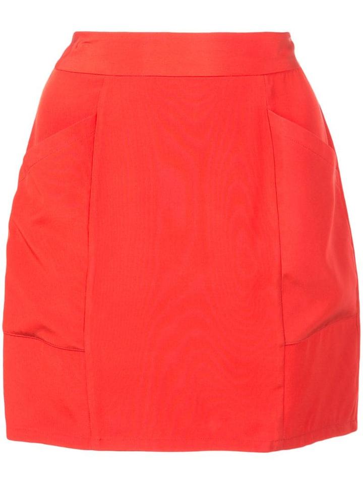 Fleur Du Mal High-waisted Mini Skirt - Red