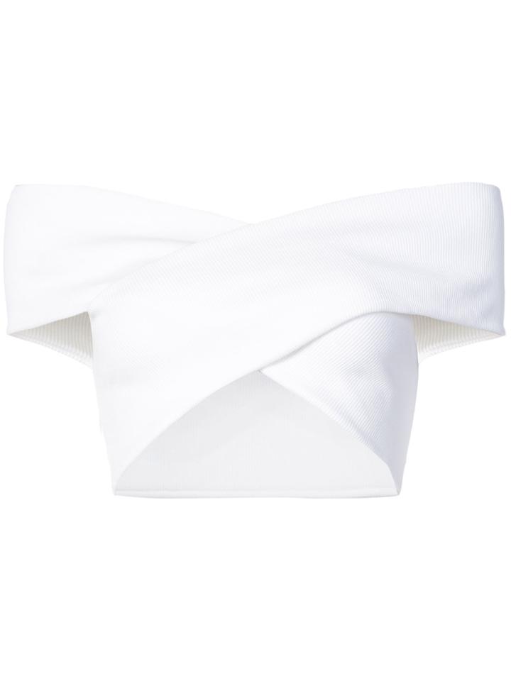 Opening Ceremony Off The Shoulder Crop Top - White