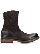 Moma Rear-zip Ankle Boots - Brown
