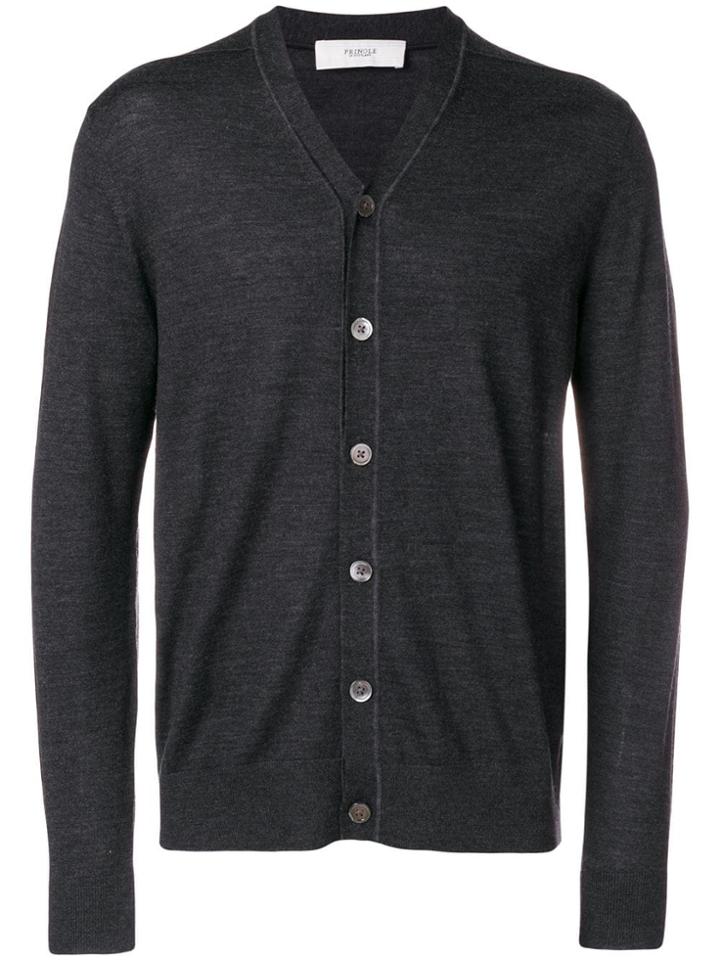 Pringle Of Scotland Classic V Neck Cardigan - Grey