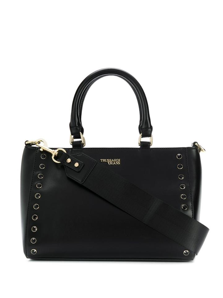 Trussardi Jeans Crystal Embellished Tote Bag - Black